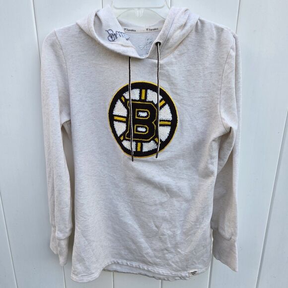 Fanatics Boston Bruins Embroidered Chenille Spoked B Women's Hoodie Size Small - Picture 2 of 8